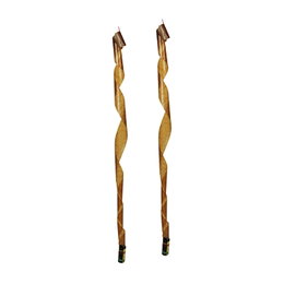 2 spiralformede tyggepinde til hunde To brune spiral tyggepinde til hunde