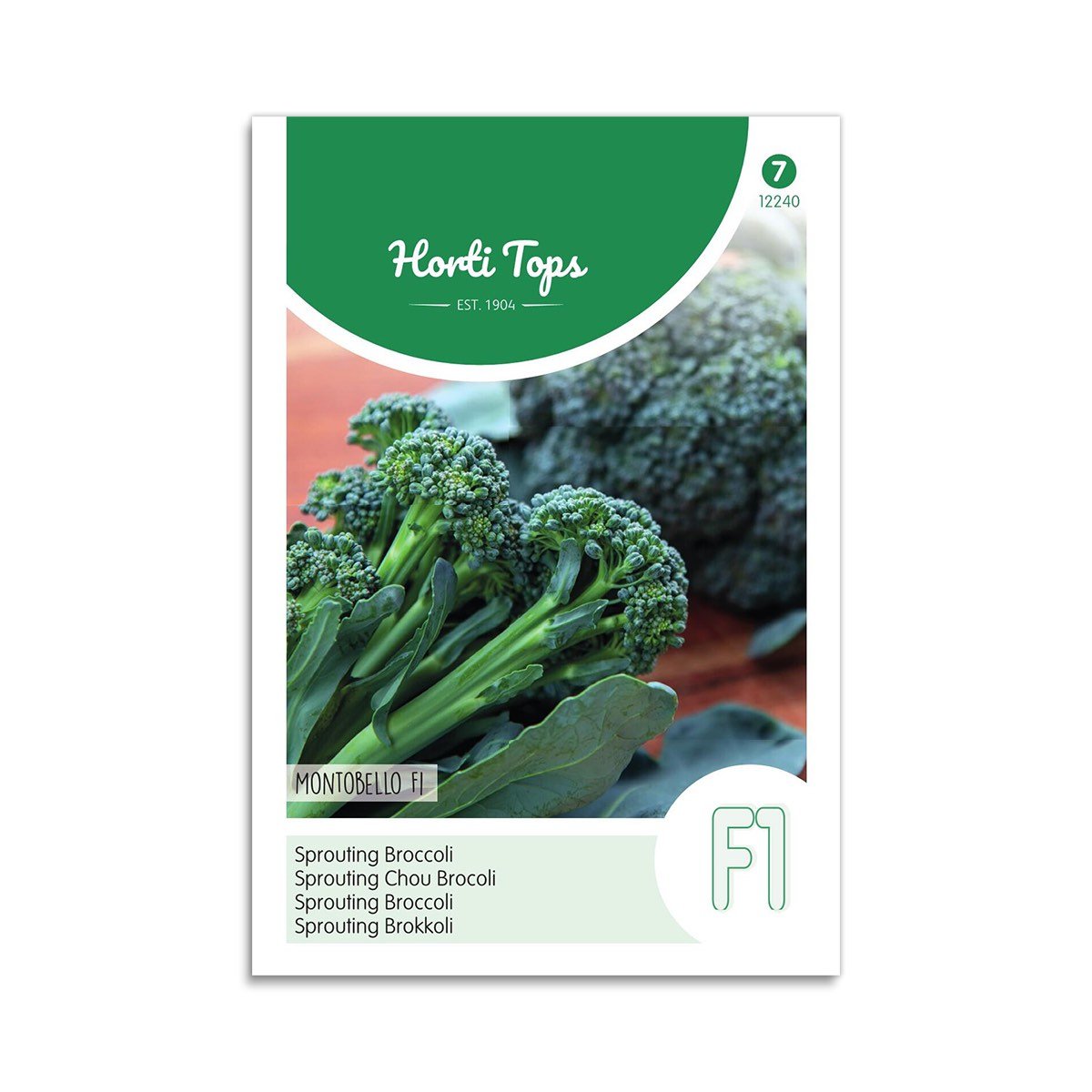 Horti Tops spirende broccoli frø Montobello F1 Frøpose Horti Tops spirende broccoli Montobello F1