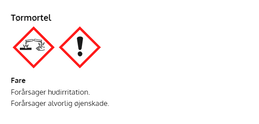 Tørmørtel farepiktogrammer Tørmørtel med advarsel om hud- og øjenskade