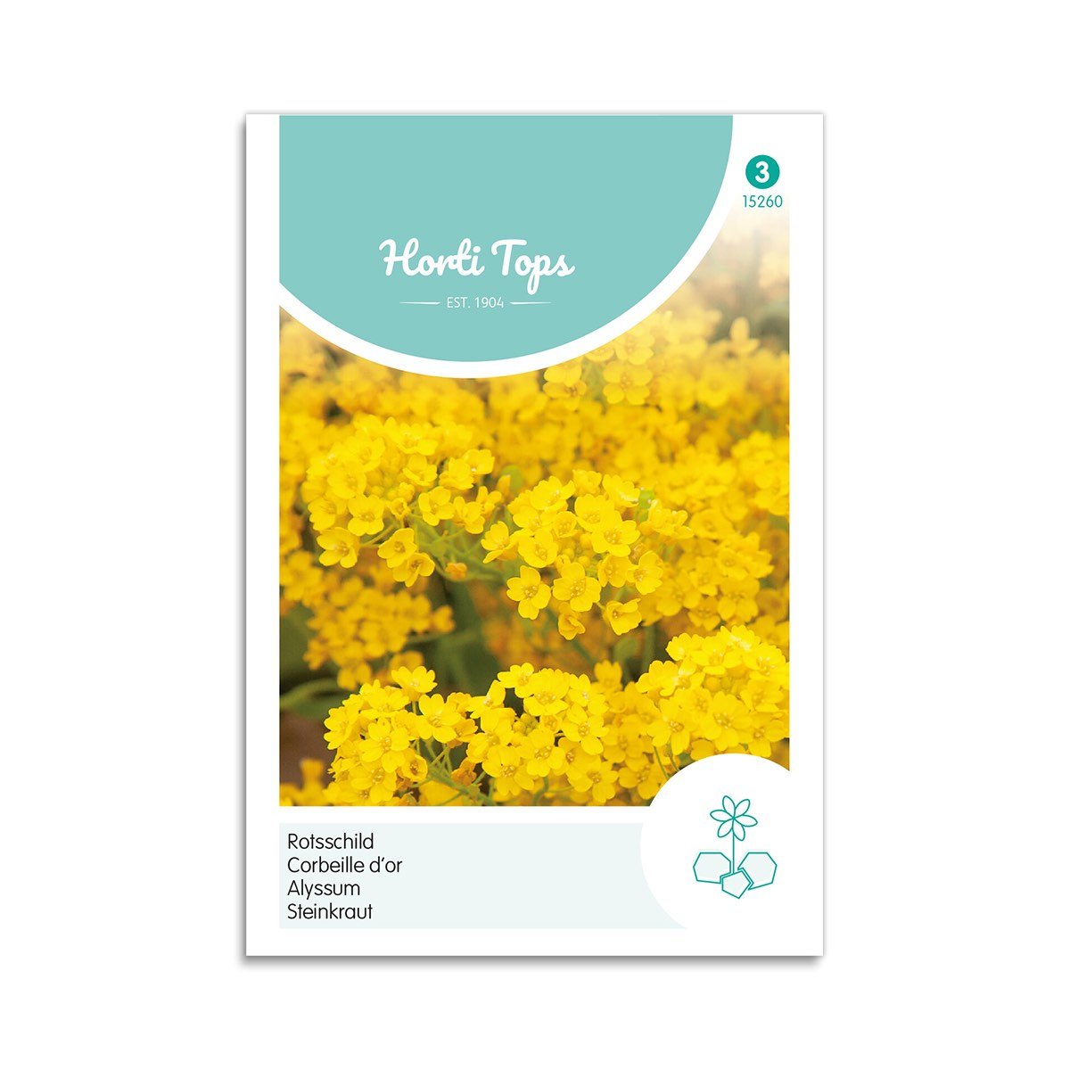 Horti Tops stenbrækfrø, gule blomster Frøpose med gule Horti Tops stenbrækblomster