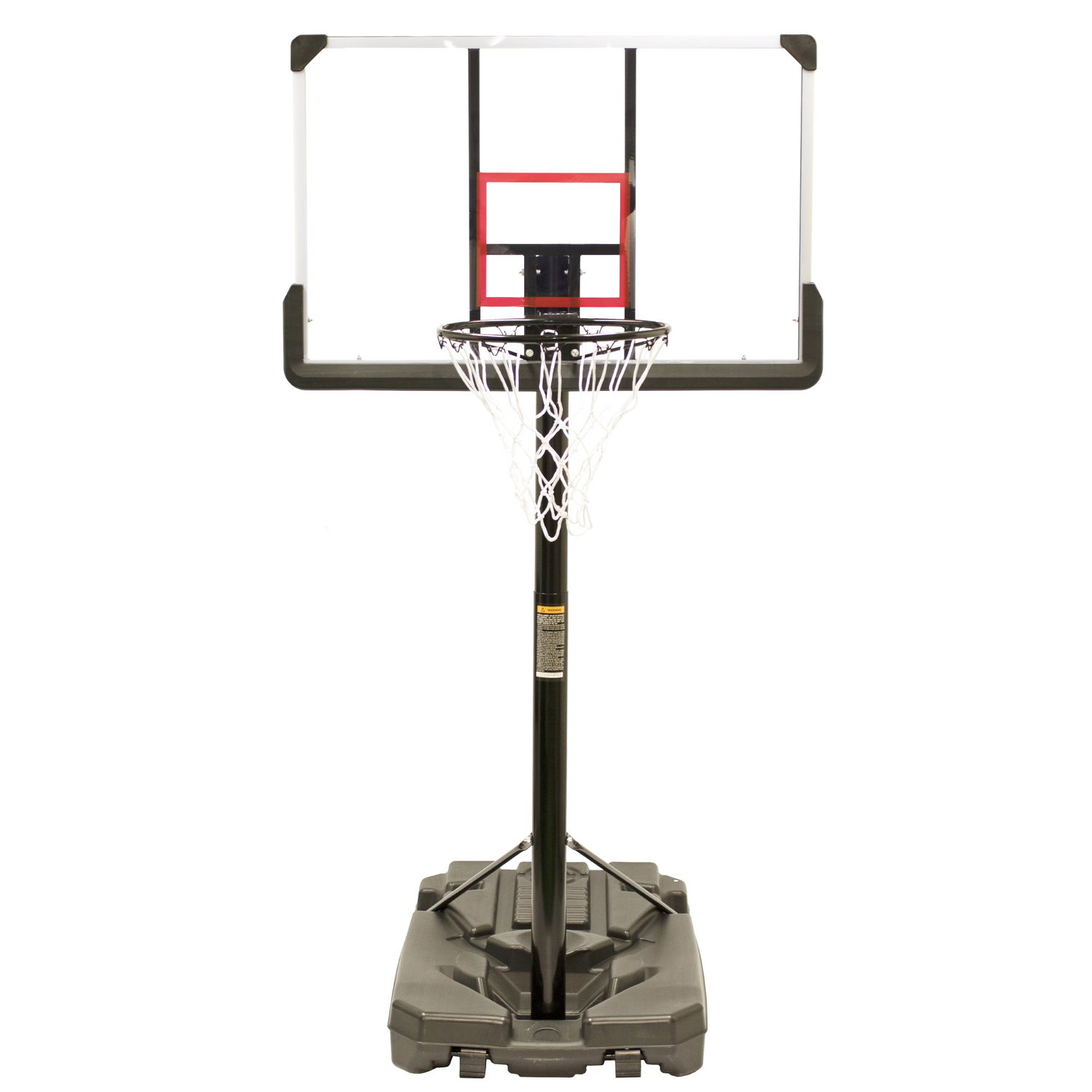 Justerbart, flytbart basketballstativ med plade og net