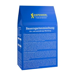 Produktbillede af Kiepenkerl Blomsterblanding Bondegårdsidyl 40 m², blå emballage med produktnavn; klassisk bondehavemix med et- og flerårige sorter i gule, rosa, lilla, hvide og røde nuancer