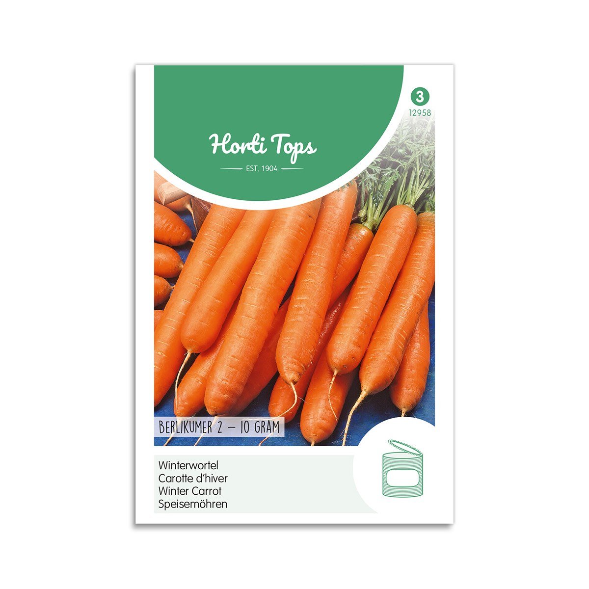 Horti Tops vintergulerodsfrø Berlikumer 2 Frøpose med Horti Tops Berlikumer 2 vintergulerod