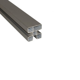 4-kammer aluminiumsprofil i sølv, anodiseret