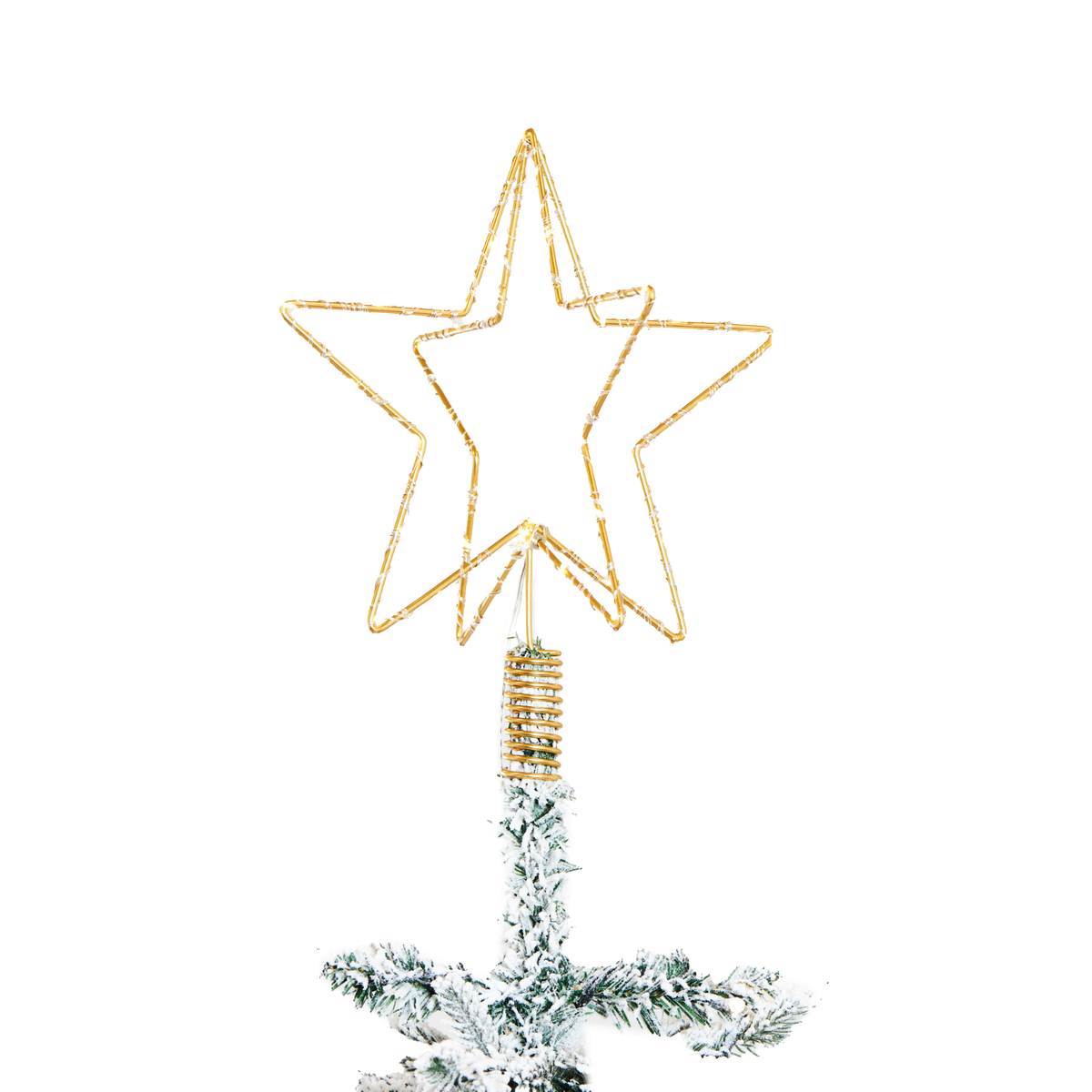 Guld stjernetop som pynt til juletræ