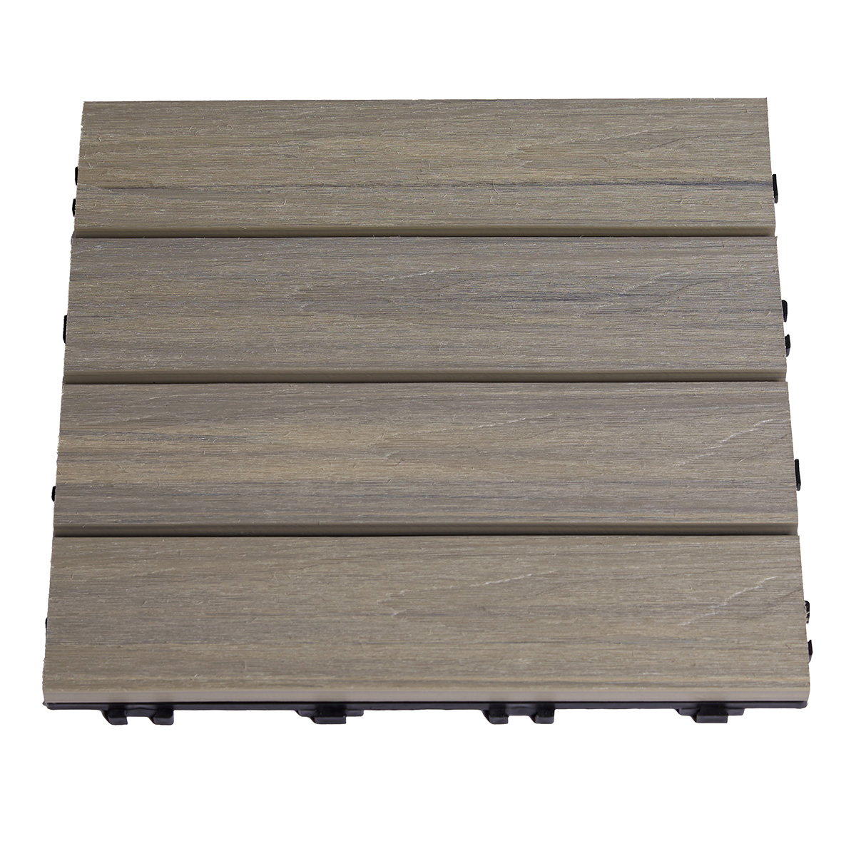 Terrasseflise komposit 30x30 cm 4-pak - drivtømmer lysgrå | HORTUS HORTUS terrasseflise komposit 30 x 30 cm 4-pak i drivtømmer-look, lysgrå træstruktur, vejrbestandig og lav vedligeholdelse - ideel til terrasse, altan og andre udendørsarealer