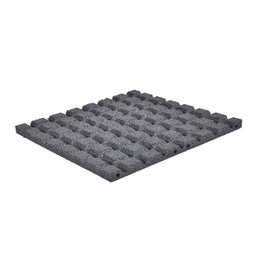 Gummiflise 500 x 500 x 30 mm grå – NORDIC PLAY Active, faldunderlag EN1176/1177 NORDIC PLAY Active gummiflise 500 x 500 x 30 mm i grå, skridsikker og støddæmpende flise til legeplads, ideel som faldsikring under gynger og legetårne, testet og godkendt efter EN1176/EN1177