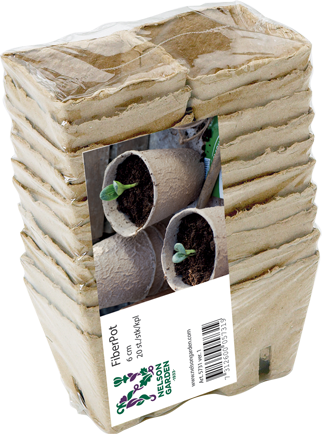Stak fiberpotter til forspiring af planter, 6 cm