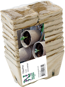 Fiberpot 6 cm, sæt med plantestrømper Stak fiberpotter til forspiring af planter, 6 cm