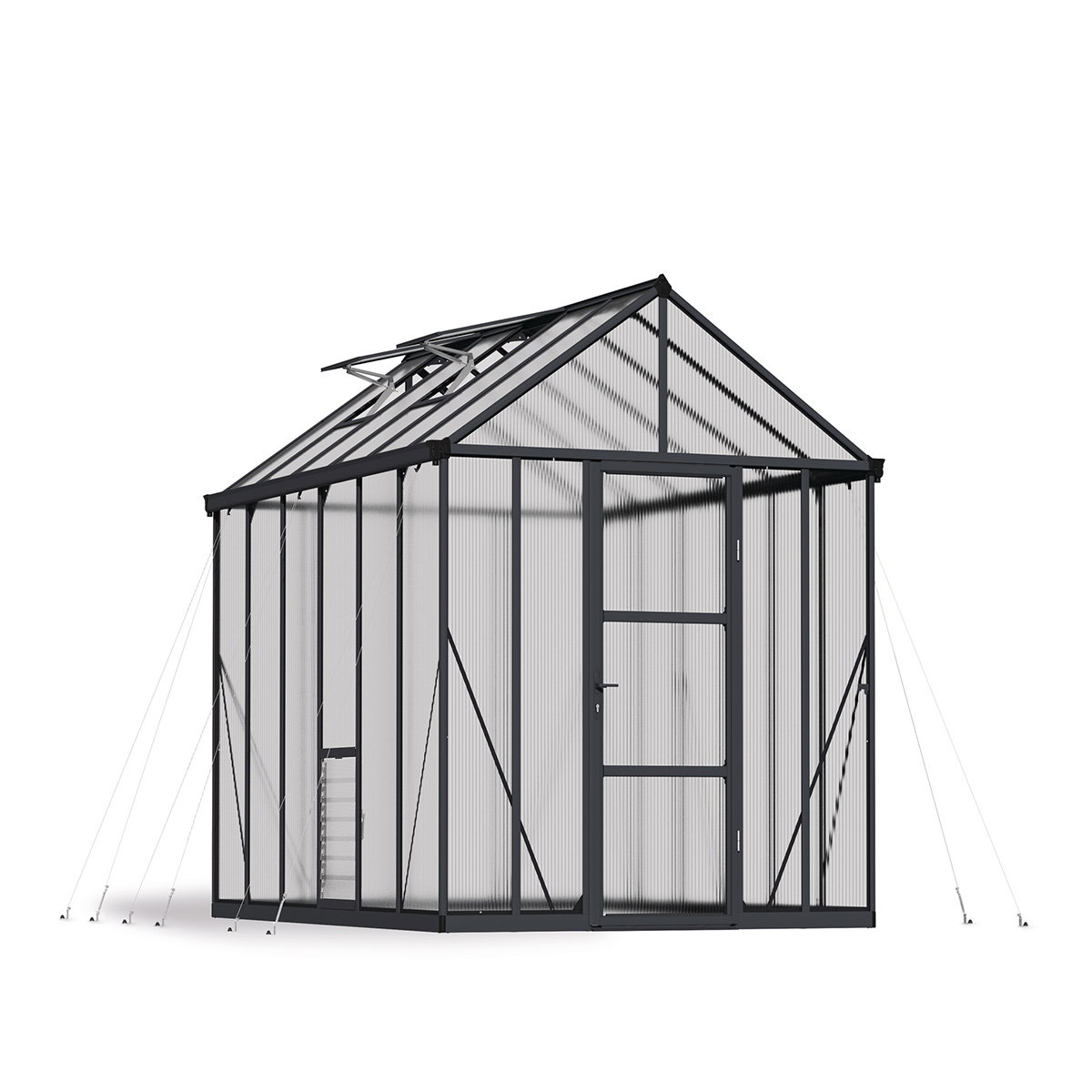 Drivhus Glory 12,2 m2 grå Palram - Canopia