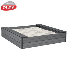 Grå NORDIC PLAY sandkasse i komposit med sand
