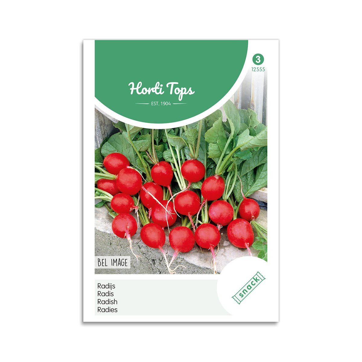 Horti Tops radisfrø til sprøde radiser Frøpose Horti Tops med frø til røde radiser