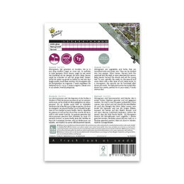 Buzzy Microgreens sennep Red Frills frø Buzzy Microgreens sennep Red Frills frøpose bagside