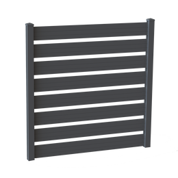 Antracitgråt hegnspanel i aluminium Moderne antracitgråt hegnspanel i aluminium