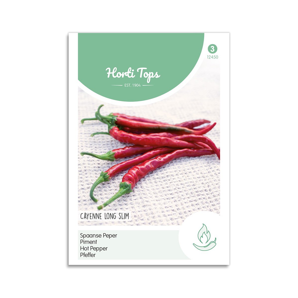 Cayenne Long Slim chilifrø Frøpose med Cayenne Long Slim chili