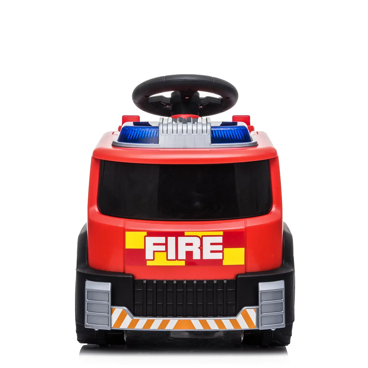 NORDIC PLAY Speed rød brandbil elbil til børn med 1 x 7,4V motor, blinkende lys og alarm – ideel 2-6 år Forside af rød NORDIC PLAY Speed brandbil elbil til børn med blinkende blå lys, rat og 'FIRE' mærke – 1 x 7,4V motor, enkel frem- og bakgear, topfart ca. 3 km/t