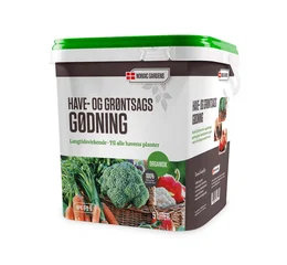 Nordic Gardens have- og grøntsagsgødning 5 L Spand med Nordic Gardens organisk have- og grøntsagsgødning