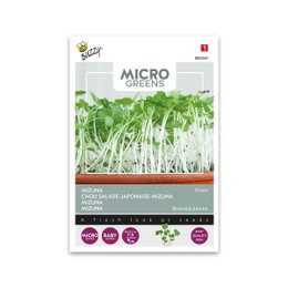 Mizuna microgrønt frø til dyrkning indendørs Frøpose med grøn mizuna microgrønt til hjemmedyrkning