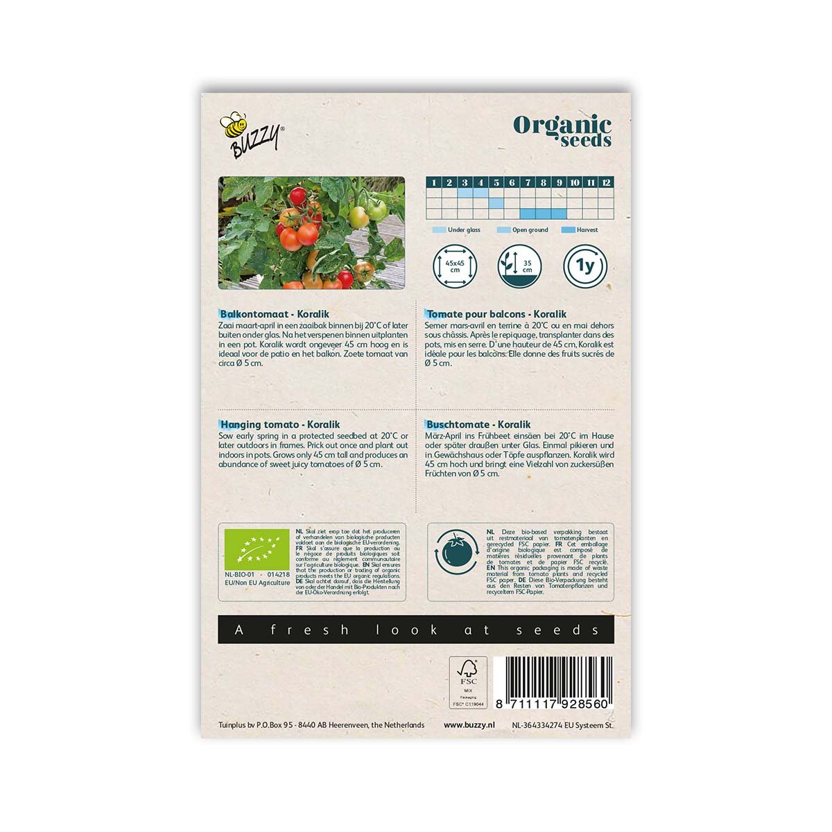Buzzy Organic Seeds Koralik hængetomat til altan