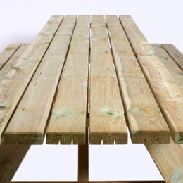 HORTUS Bord-/bænkesæt 42 mm XXL – trykimprægneret picnicbord med flip-up sæder HORTUS Bord-/bænkesæt 42 mm XXL: stort trykimprægneret fyrretræ picnicbord (300 cm) med 42 mm bordplade og praktiske flip-up bænke, ideelt til terrasse og have