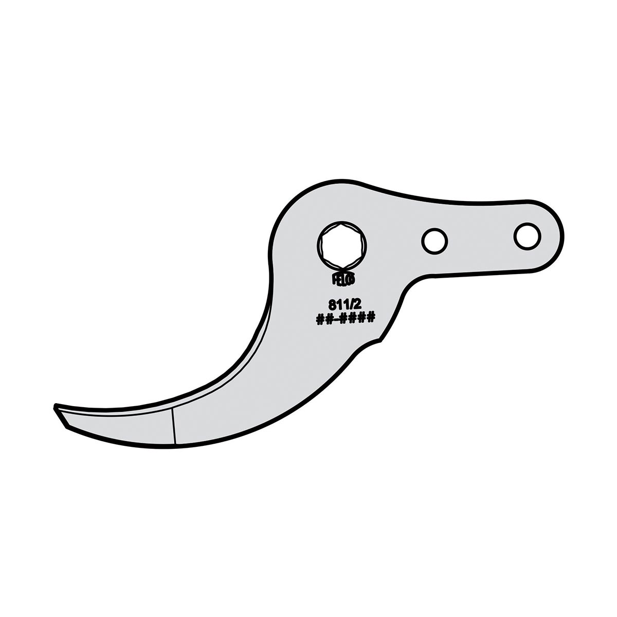 Reservekniv i stål til beskærersaks model 811/2