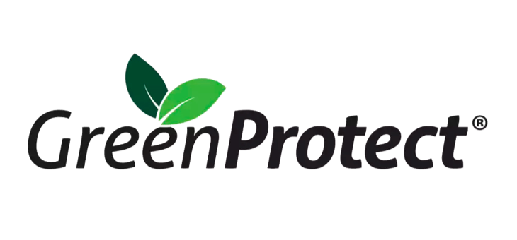 GreenProtect-logo – to grønne blade GreenProtect-logo med to grønne blade