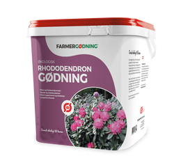 Økologisk rhododendron gødning 5 kg spand Hvid spand med økologisk rhododendron gødning
