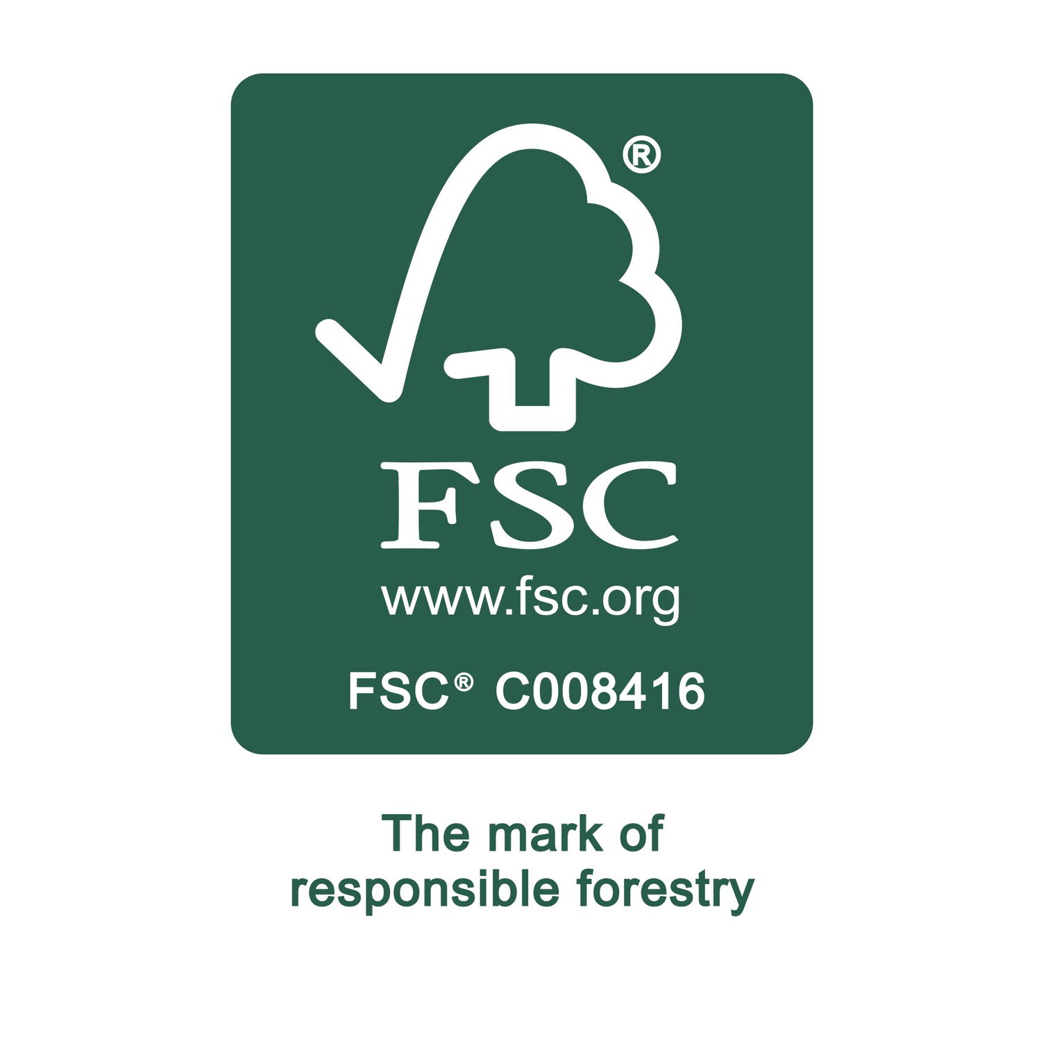 FSC-certificeret ansvarligt skovbrug FSC-logo for ansvarligt skovbrug