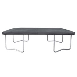 Rektangulær trampolinramme uden net, grå Grå rektangulær trampolinramme med metalben