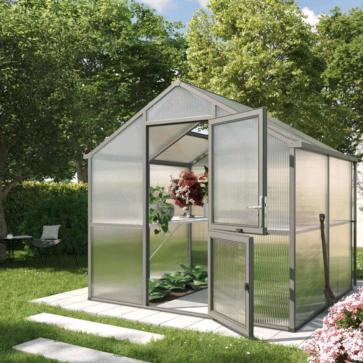 Drivhus - KGT Iris II, Antracitgrå - 5,06 m2