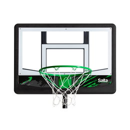Salta basketballkurv med plade, grøn kant Salta basketballkurv med plade og net, grøn kant