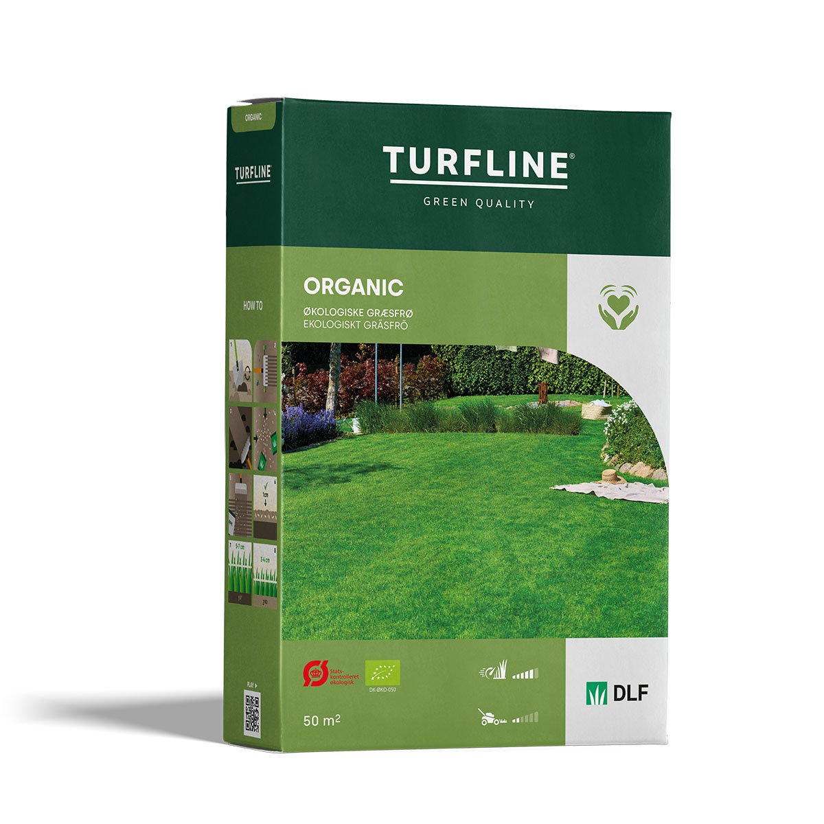 Pakke med Turfline Organic økologiske græsfrø 50 m²