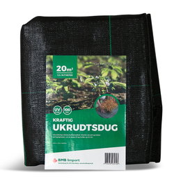 Kraftig ukrudtsdug 20 m² til haven Sort kraftig ukrudtsdug 20 m² til havebrug