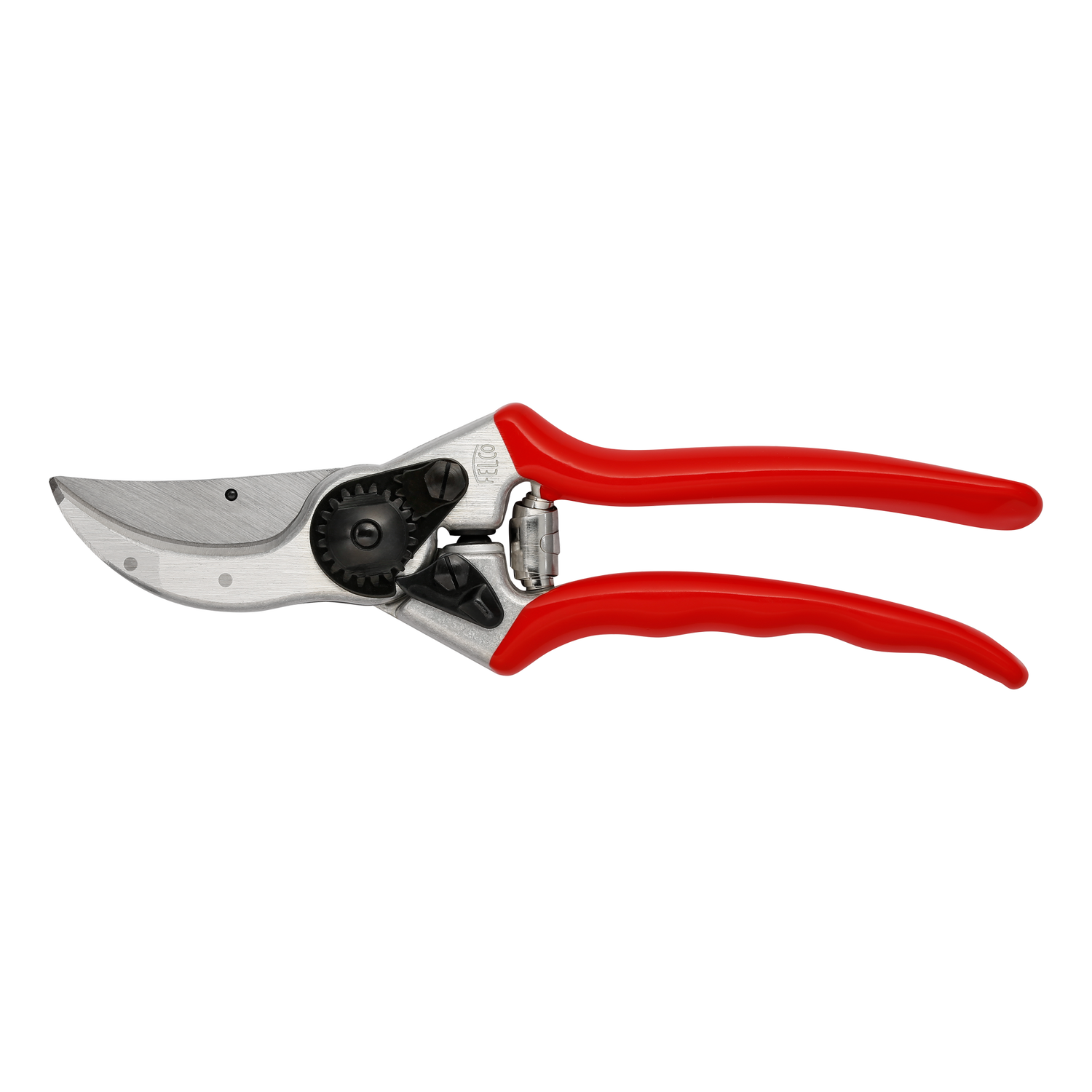 Felco 2 beskæresaks med røde ergonomiske håndtag, udskiftelige dele og skarp præcisionsklinge — robust, professionel kvalitet (Bedst i test)