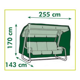 Havebetræk til gyngesofa 255x143x170 cm Grønt overtræk til gyngesofa 255x143x170 cm
