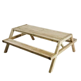 X-large bord-/bænkesæt fra HORTUS i 100% FSC-certificeret europæisk fyrretræ, 200 x 170 x 79 cm, ekstra stor plads til familie og venner, med praktiske vippebænke og robust konstruktion