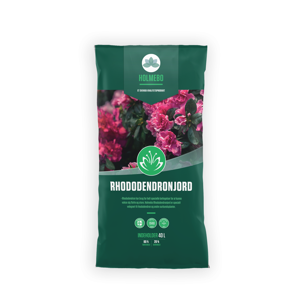 Holmebo rhododendronjord 40L til surbund Grøn sæk Holmebo rhododendronjord 40 liter