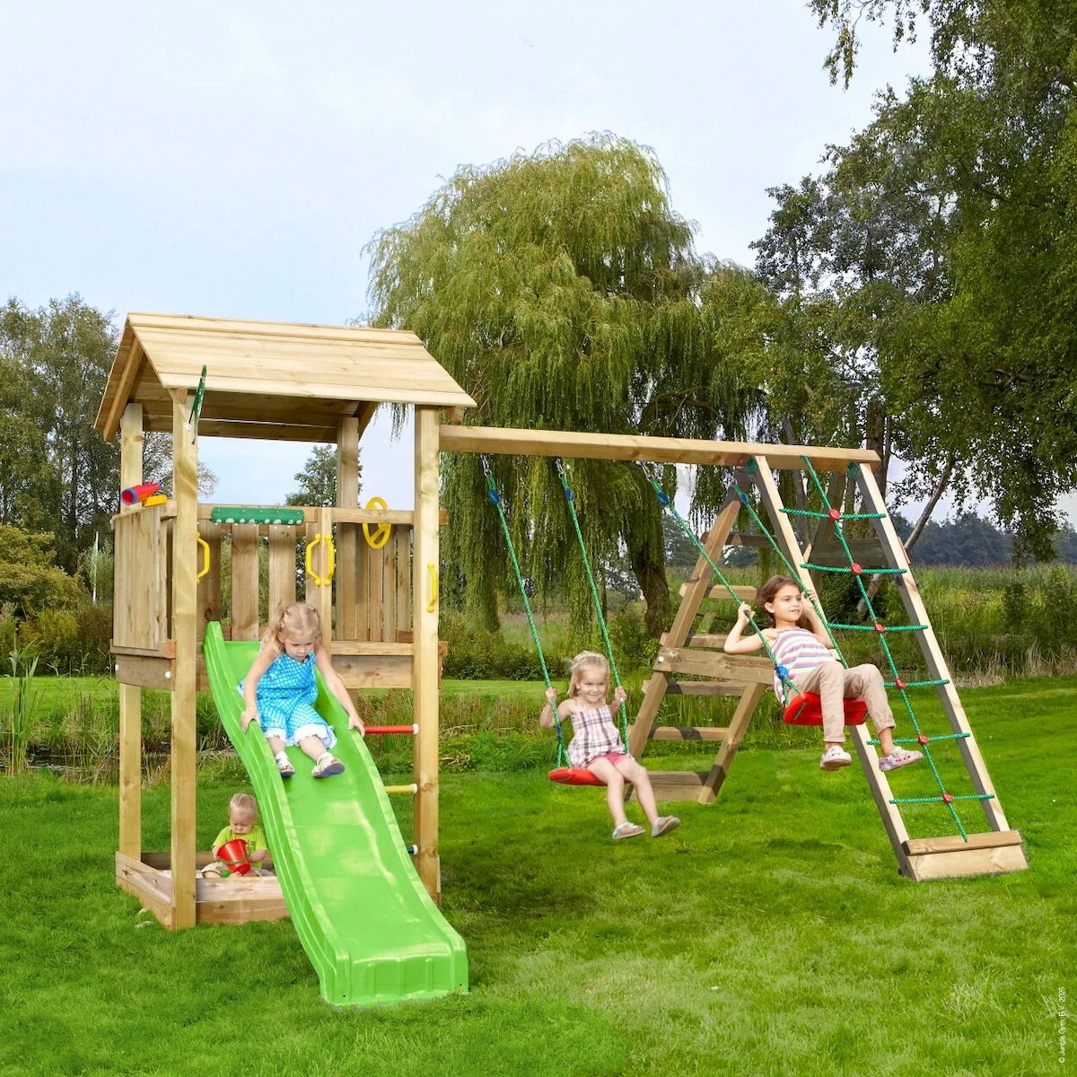Legetårn Jungle Gym Casa 2.1, m/2-Climb Module 220 ekskl. rutschebane Legetårn Jungle Gym Casa 2.1, m/2-Climb Module 220 ekskl. rutschebane