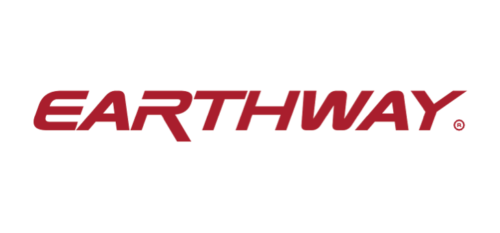 Earthway-logo i rød, moderne typografi Earthway-logo i rød skrift
