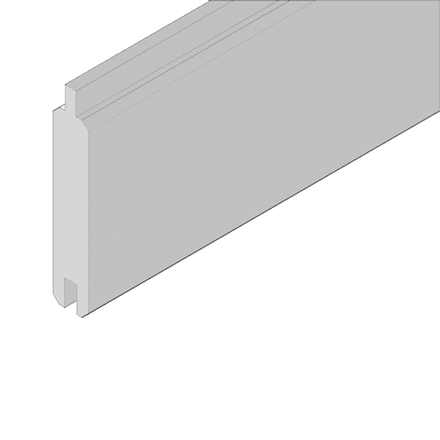 Grå aluminiumsprofil til skydedørssystem Grå aluminiumsprofil med not- og fer-samling