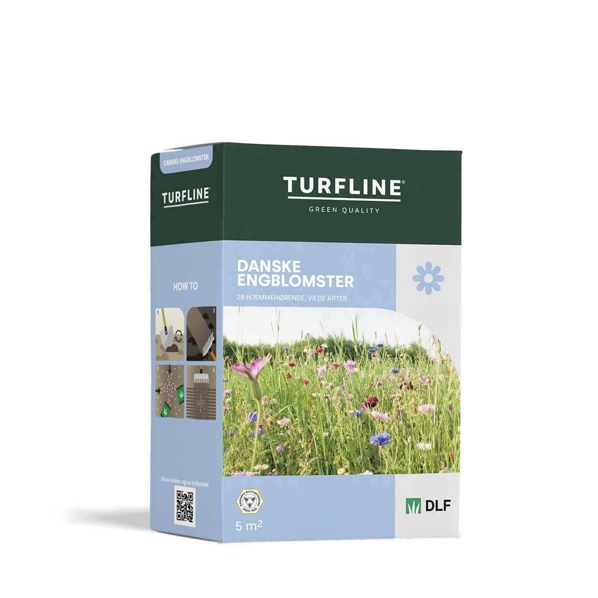 Turfline Danske Engblomster frø til vilde blomster 5 m²