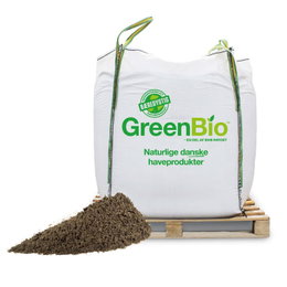 GreenBio naturgødning i bigbag på palle Stor GreenBio bigbag med naturgødning på palle