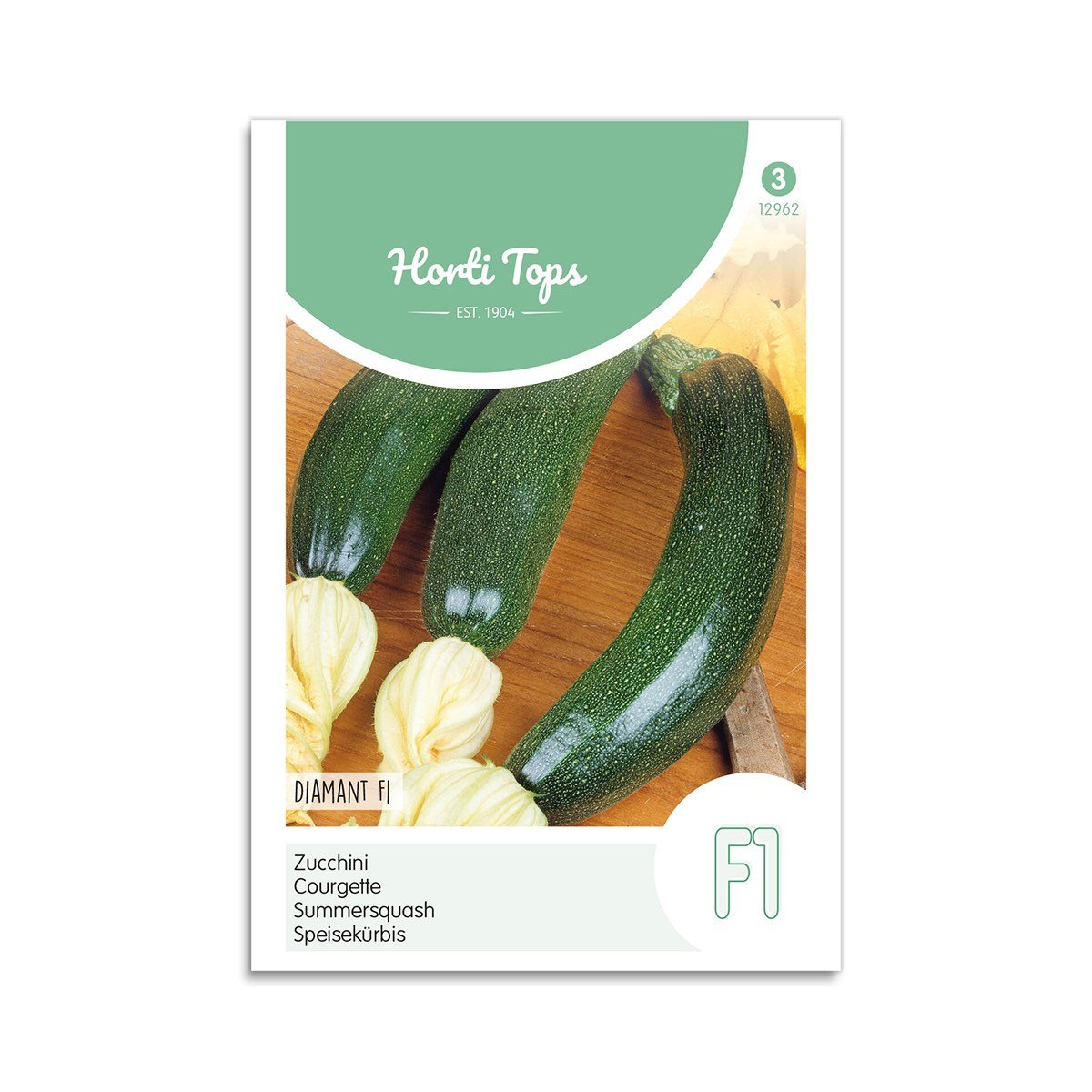 Zucchini frø Horti Tops ‘Diamant F1’ Frøpose med grøn zucchini ‘Diamant F1’