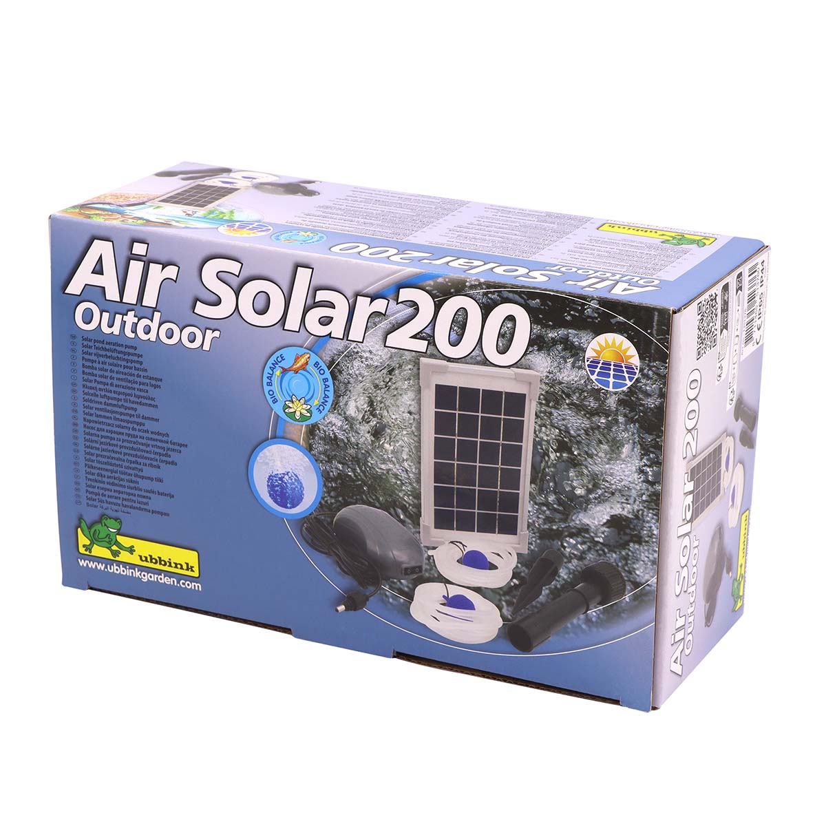 Ubbink Air Solar 200 solcelledrevet luftpumpe til havedam
