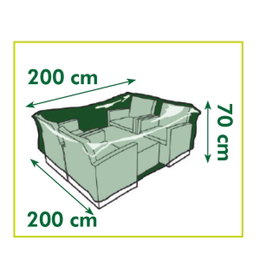 Møbelovertræk til loungesæt 200x200x70 cm Grønt møbelovertræk til loungesæt 200x200x70 cm