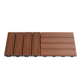 Terrasseflise komposit 30 x 30 cm 4-pak, teak HORTUS - holdbar og nem at lægge HORTUS terrasseflise i teakfarve, komposit 30 x 30 cm 4-pak med realistisk træstruktur, vejrbestandig, slidstærk og nem at montere på terrasse eller altan
