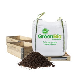 GreenBio plantejord i bigbag med højbede og jord