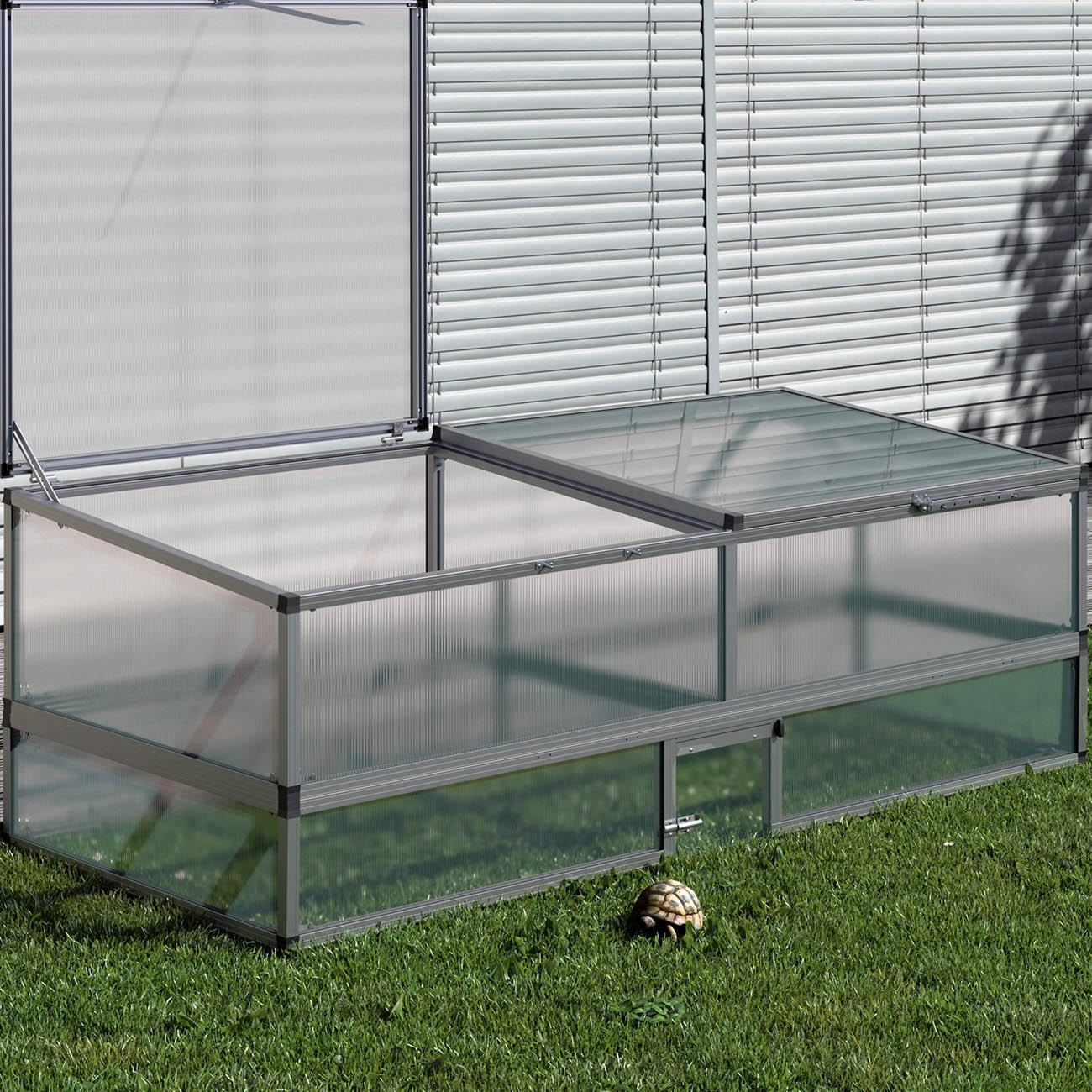 KGT skildpadde sokkel til mistbænk 210, aluminium, 205 x 91 x 23 cm