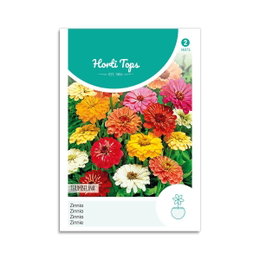 Zinnia frøblanding i mange farver Frøpose med farverige zinnia blomster