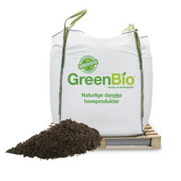 GreenBio naturgødning i bigbag på palle GreenBio naturgødning i stor bigbag med jord